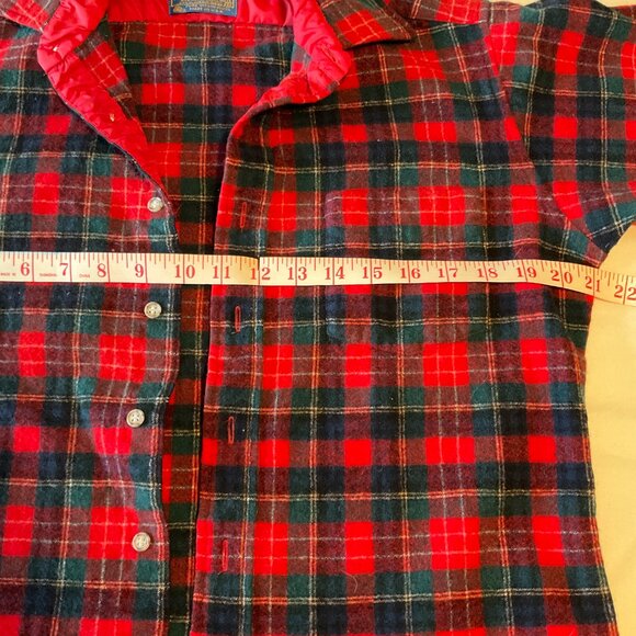 VIntage Pendelton Mens Shirt Jacket Wool Tartan Medium - Picture 8 of 15